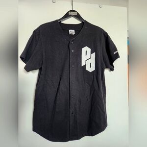 Cotton Baseball Jersey (Black, Size L)